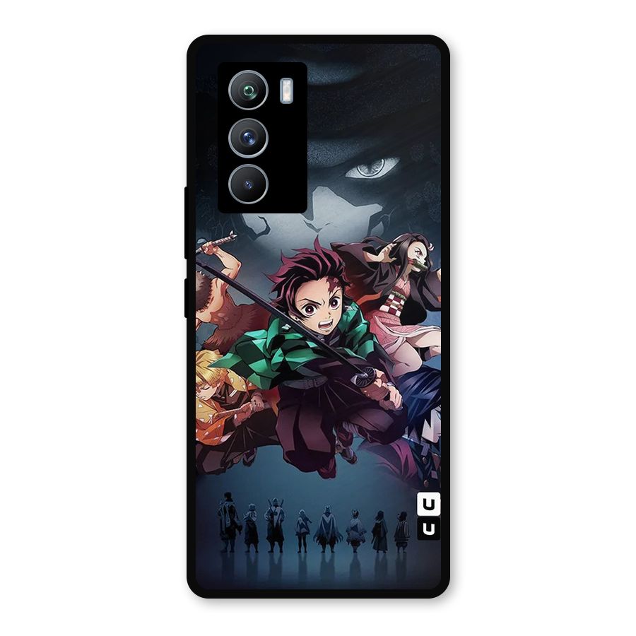 Team Demon Slayer Metal Back Case for iQOO 9 SE