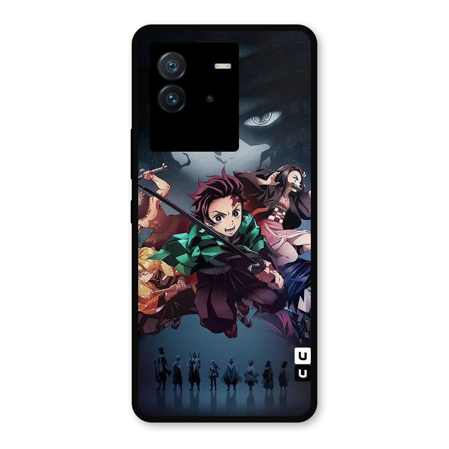Team Demon Slayer Metal Back Case for iQOO Neo 6 5G