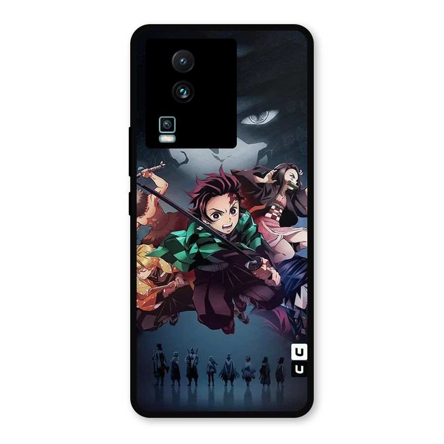 Team Demon Slayer Metal Back Case for iQOO Neo 7 Pro