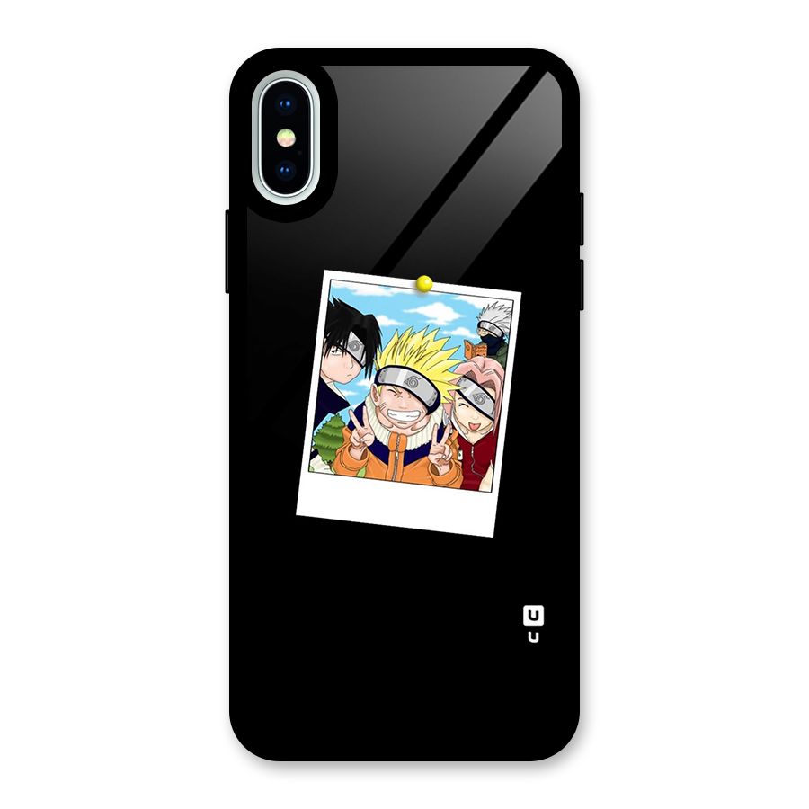 Team Kakashi Cute Glass Back Case for iPhone XS