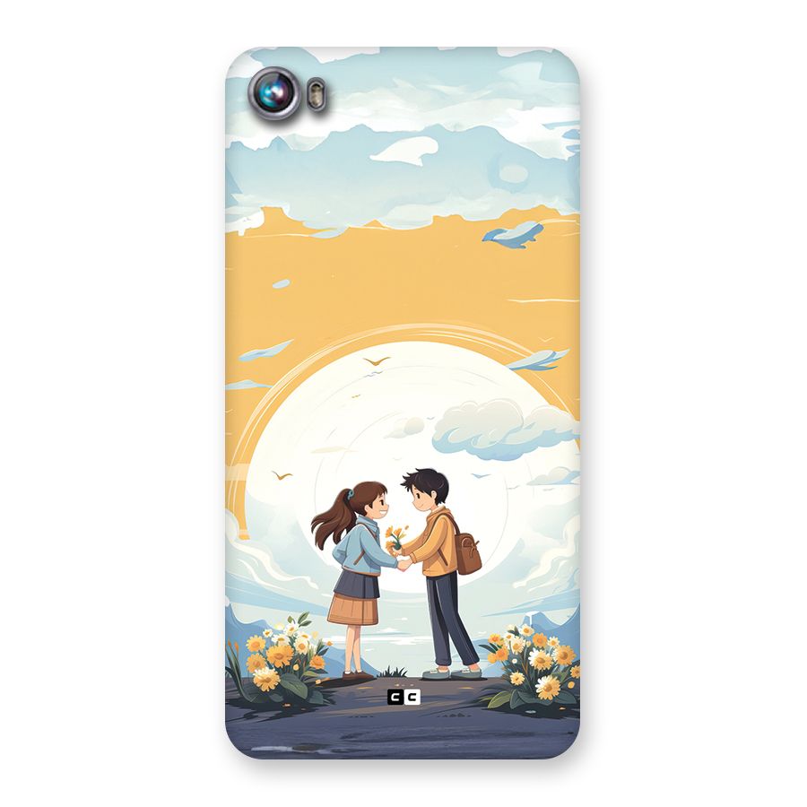 Teenage Anime Couple Back Case for Canvas Fire 4 (A107)