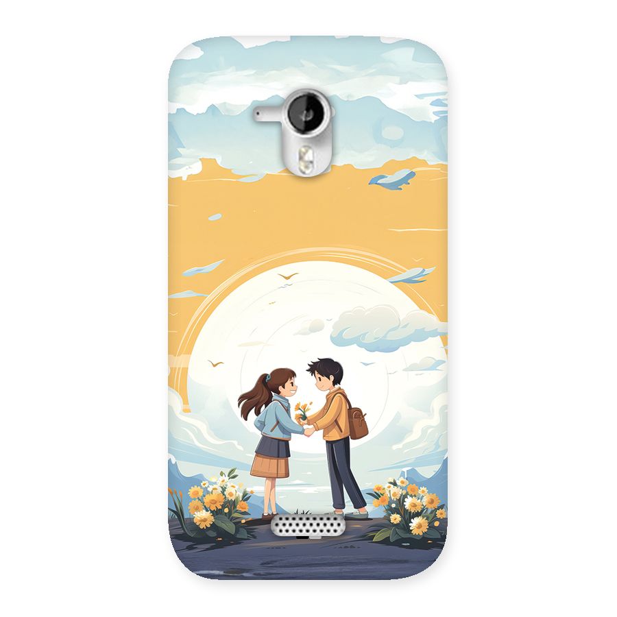 Teenage Anime Couple Back Case for Canvas HD A116