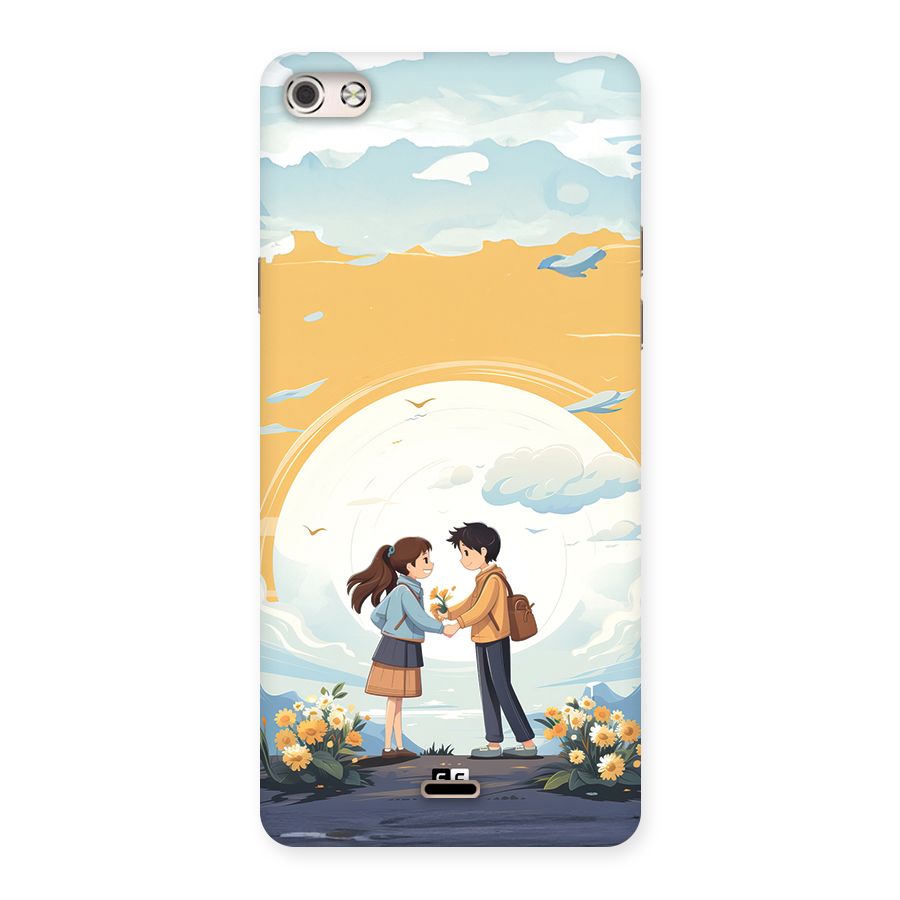 Teenage Anime Couple Back Case for Canvas Silver 5