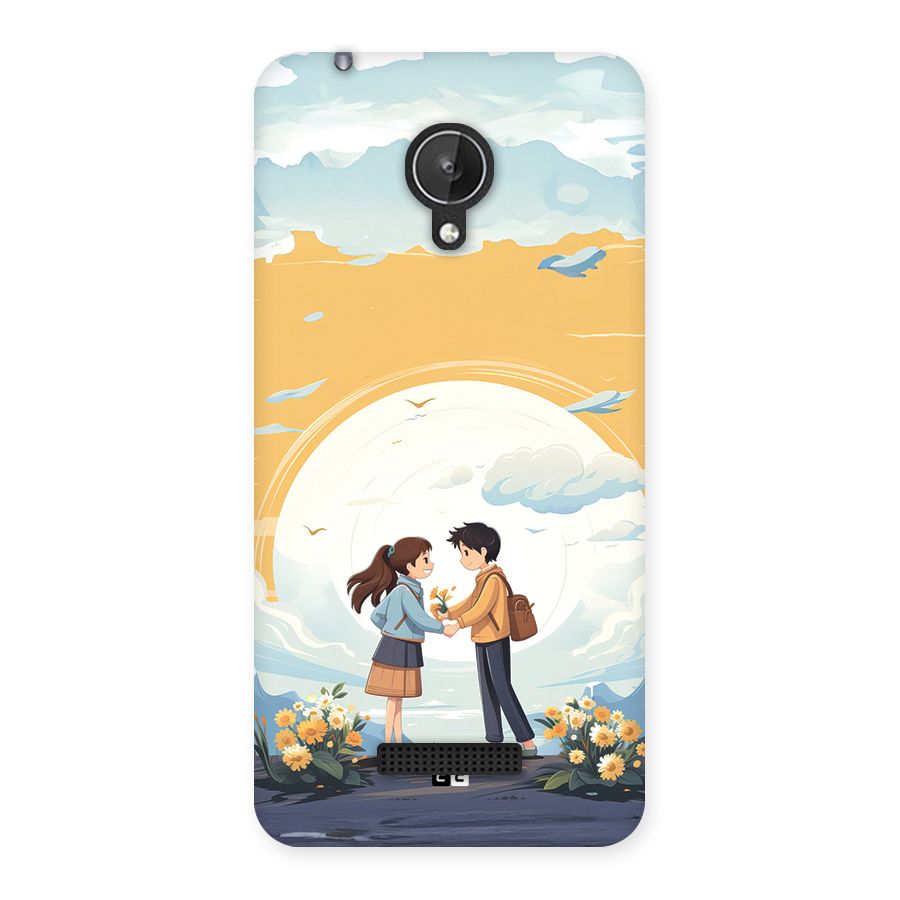 Teenage Anime Couple Back Case for Canvas Spark Q380