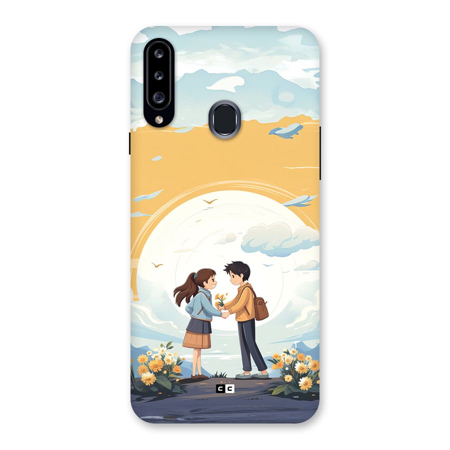 Teenage Anime Couple Back Case for Galaxy A20s