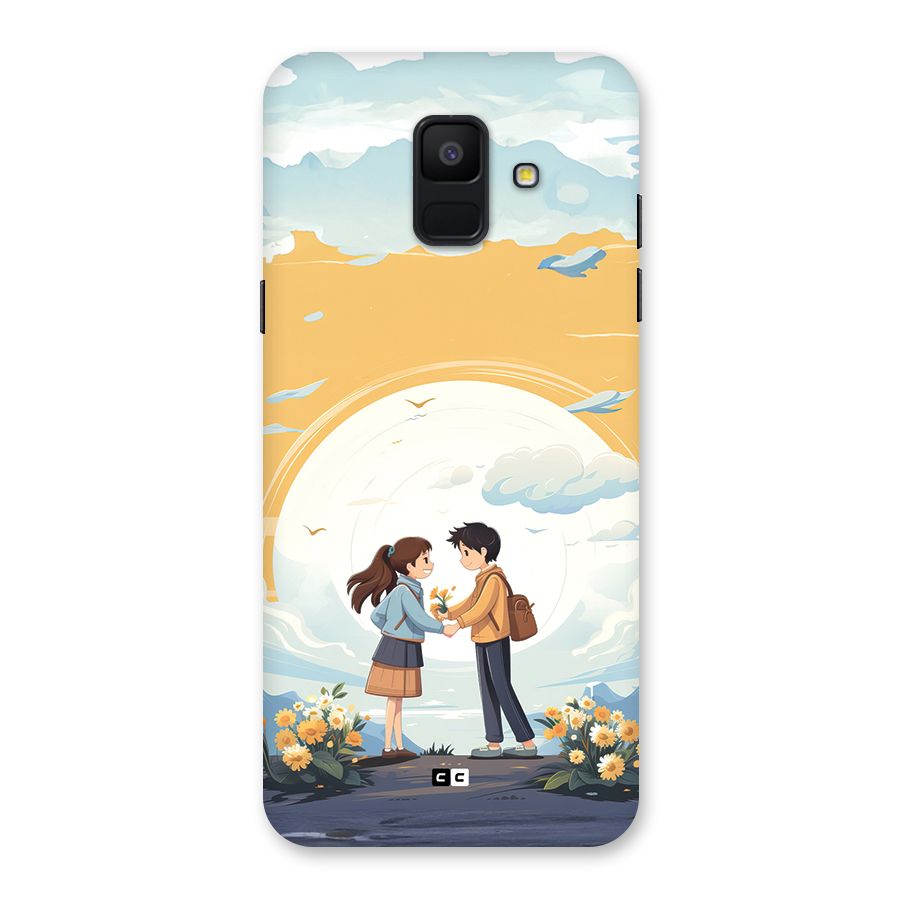 Teenage Anime Couple Back Case for Galaxy A6 (2018)