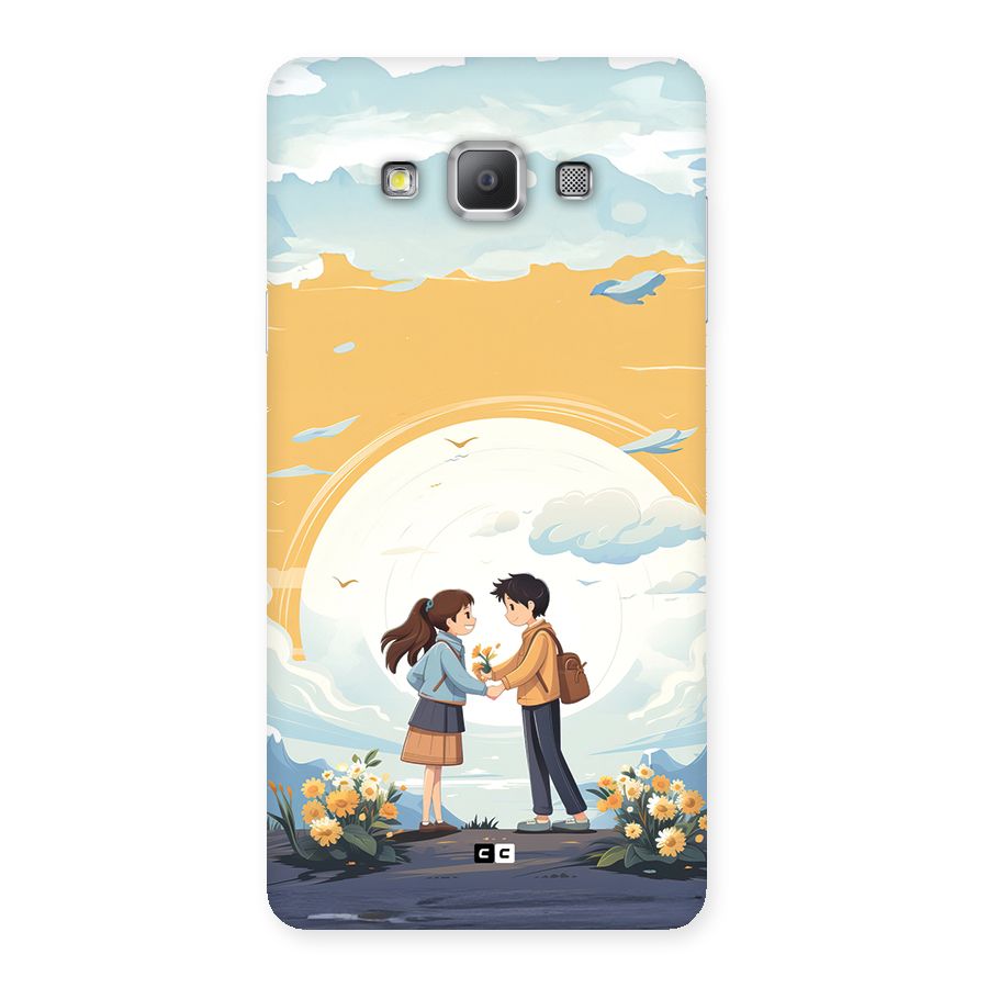 Teenage Anime Couple Back Case for Galaxy A7