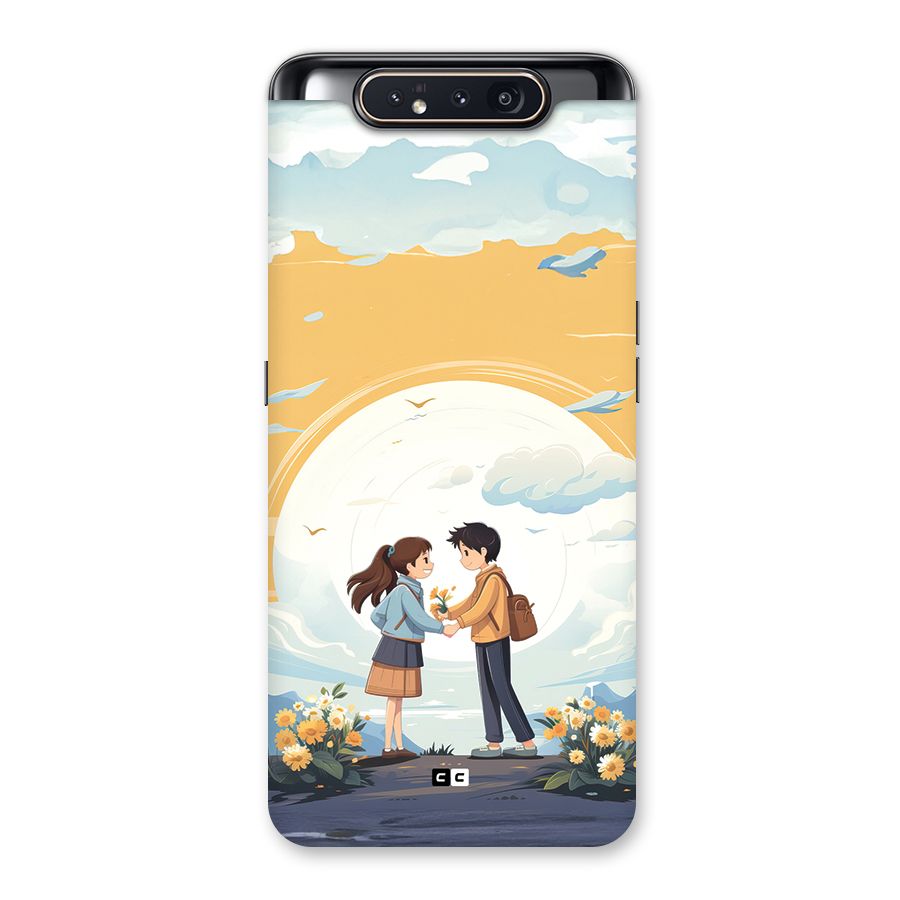 Teenage Anime Couple Back Case for Galaxy A80
