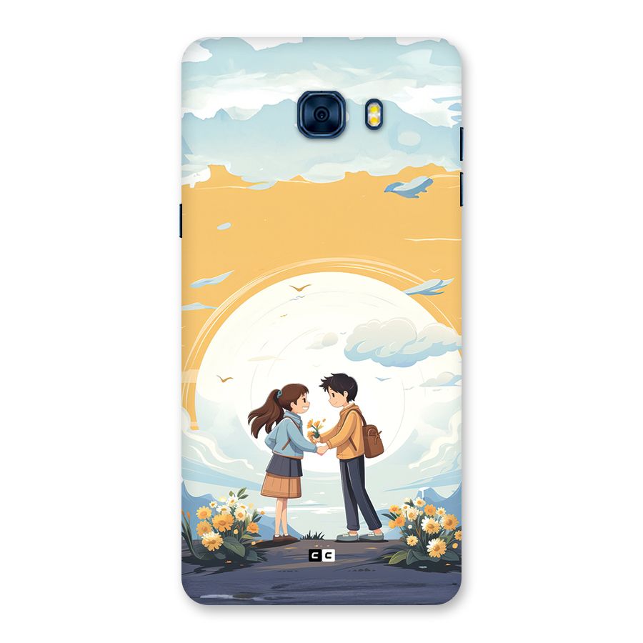Teenage Anime Couple Back Case for Galaxy C7 Pro