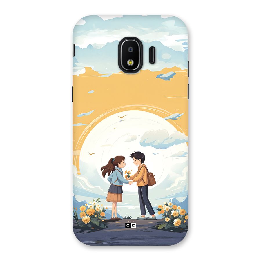 Teenage Anime Couple Back Case for Galaxy J2 Pro 2018