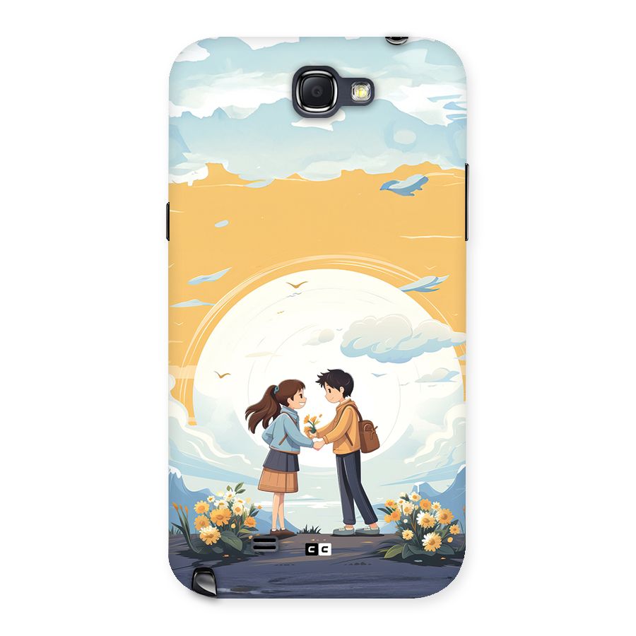 Teenage Anime Couple Back Case for Galaxy Note 2