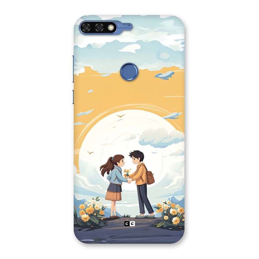 Teenage Anime Couple Back Case for Honor 7C
