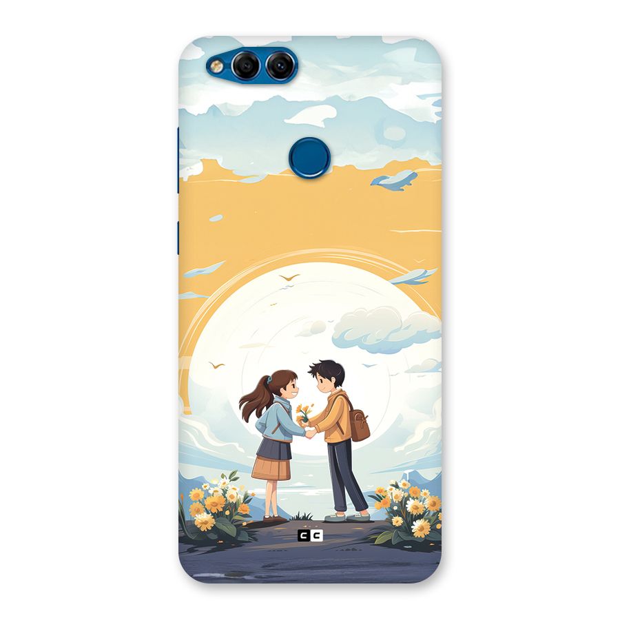 Teenage Anime Couple Back Case for Honor 7X