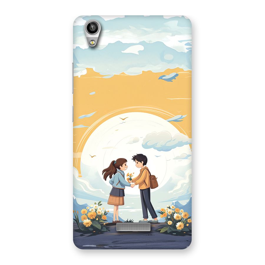 Teenage Anime Couple Back Case for Lava Pixel V1