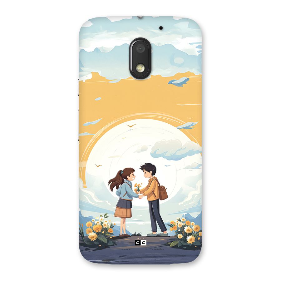 Teenage Anime Couple Back Case for Moto E3 Power