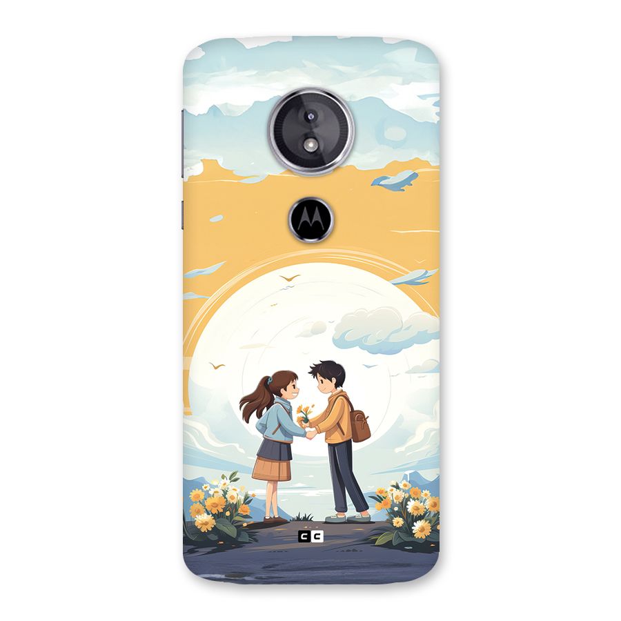 Teenage Anime Couple Back Case for Moto E5