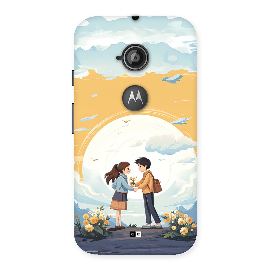 Teenage Anime Couple Back Case for Moto E 2nd Gen