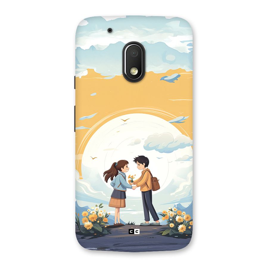 Teenage Anime Couple Back Case for Moto G4 Play