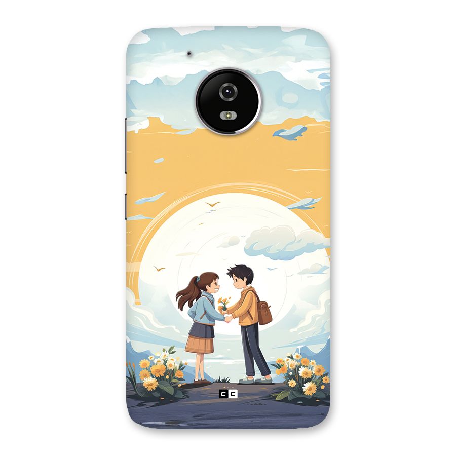 Teenage Anime Couple Back Case for Moto G5