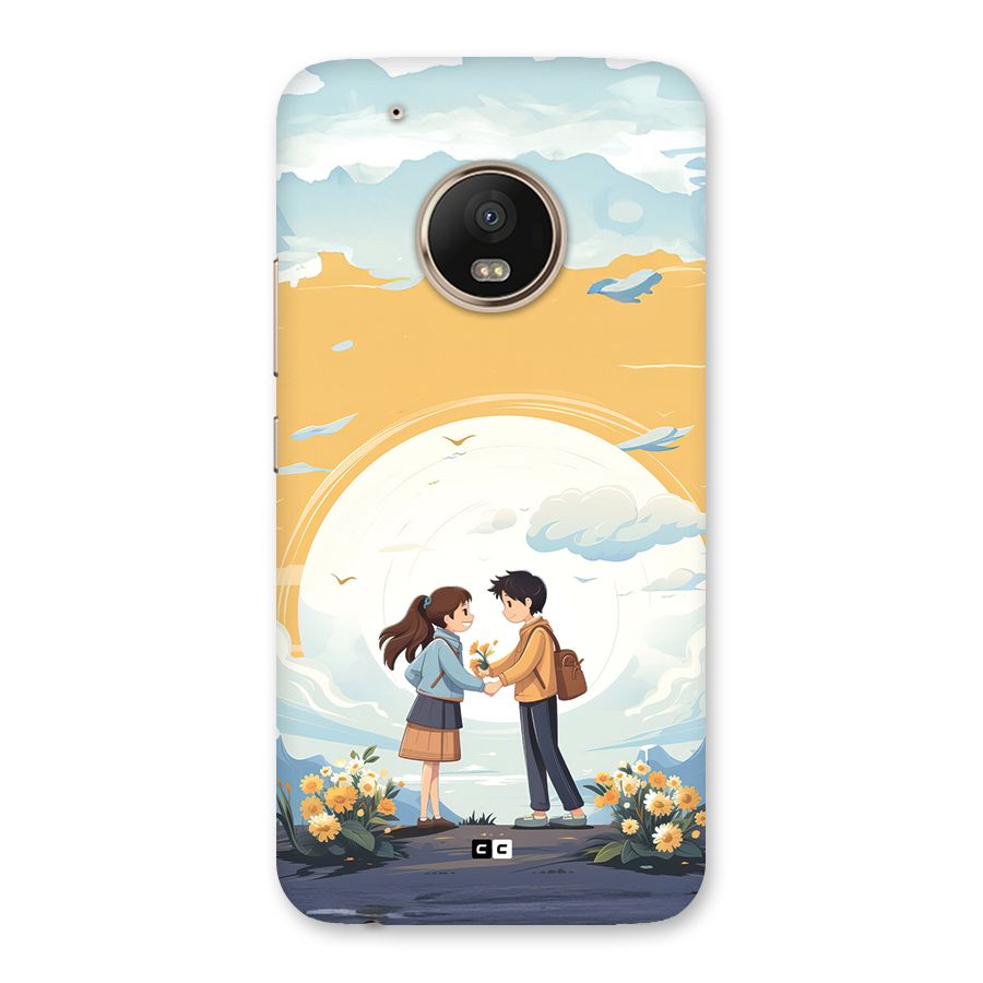 Teenage Anime Couple Back Case for Moto G5 Plus