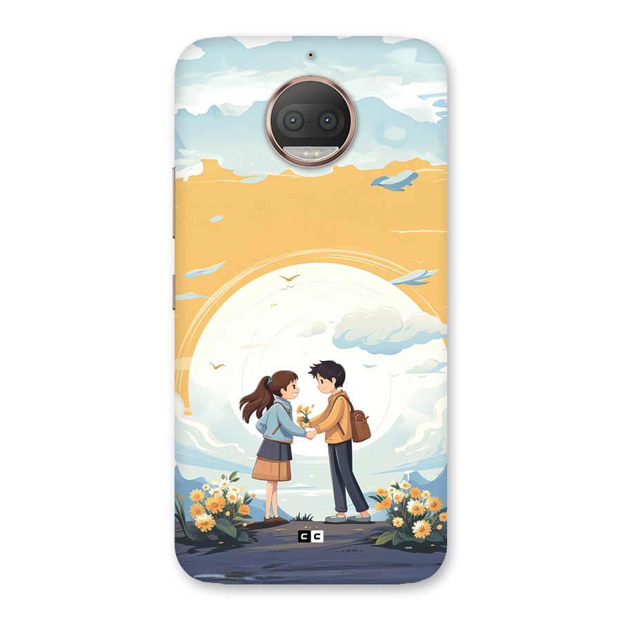 Teenage Anime Couple Back Case for Moto G5s Plus