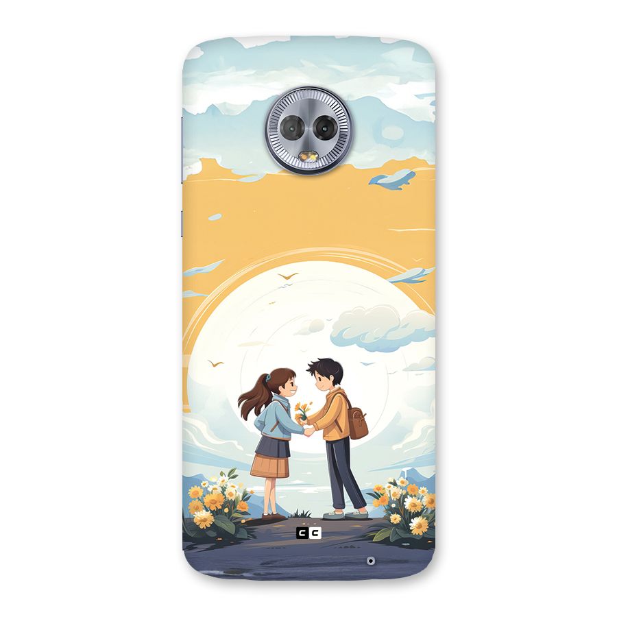 Teenage Anime Couple Back Case for Moto G6 Plus