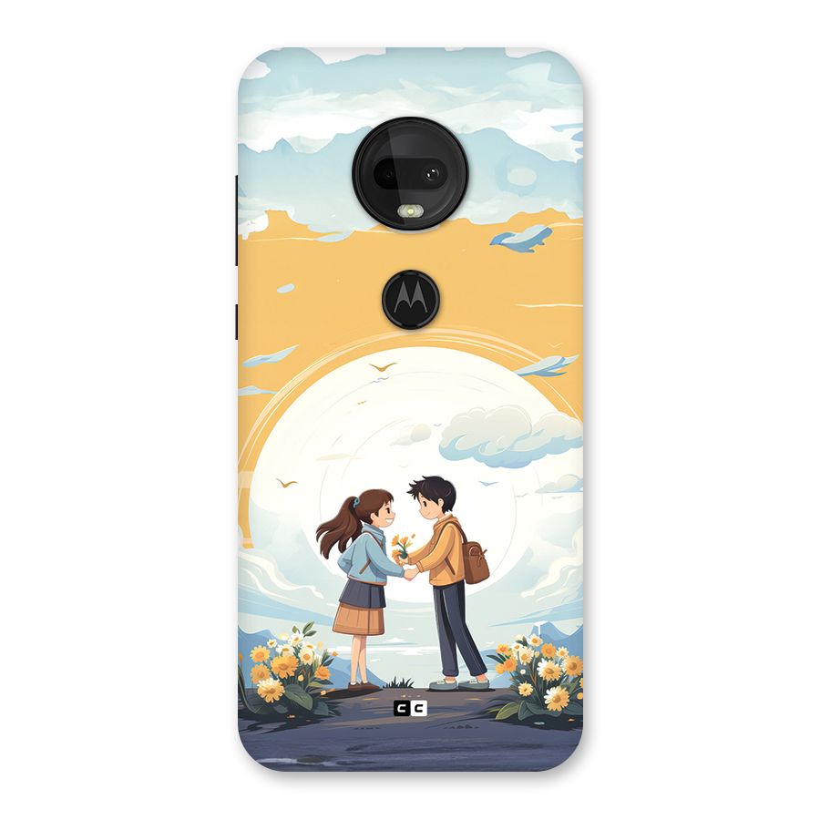 Teenage Anime Couple Back Case for Moto G7