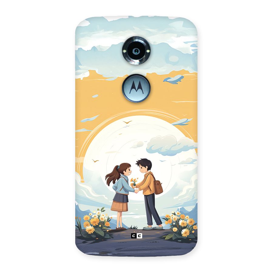 Teenage Anime Couple Back Case for Moto X2