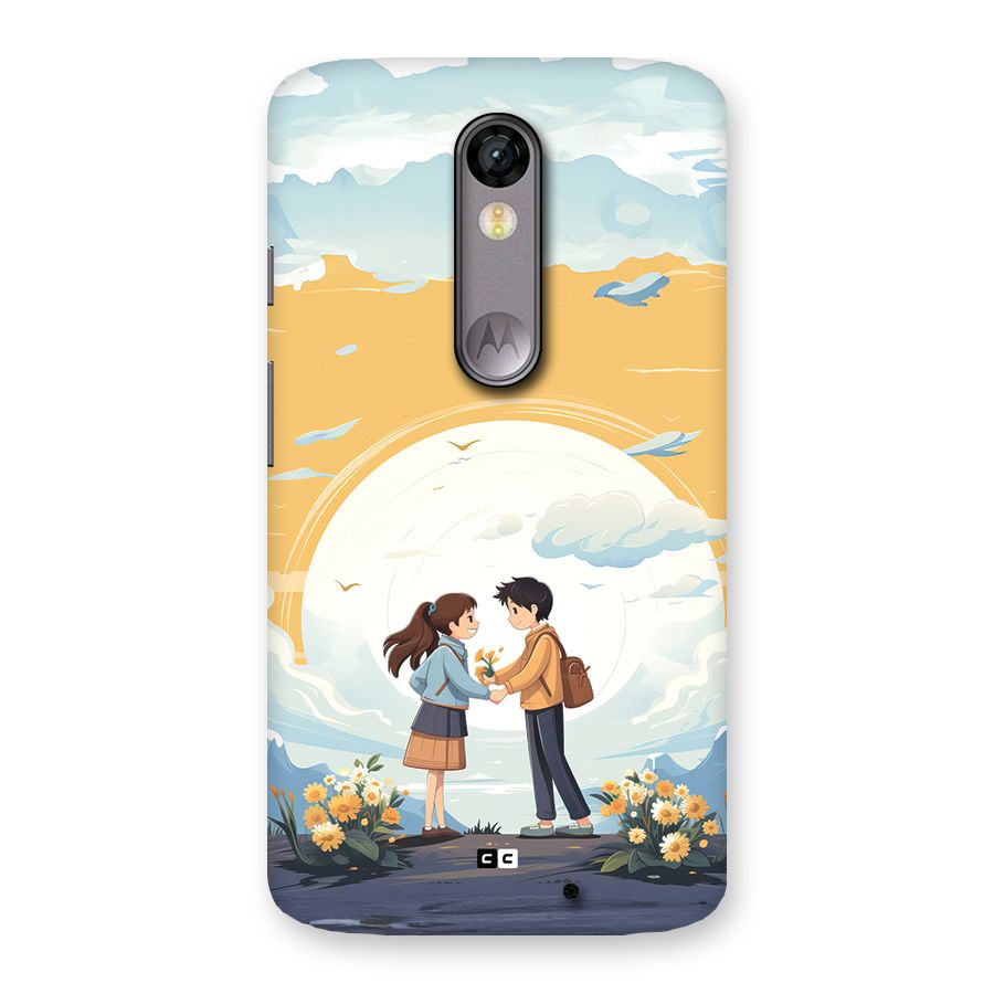 Teenage Anime Couple Back Case for Moto X Force