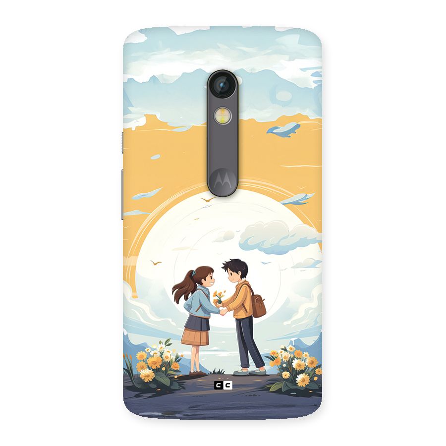 Teenage Anime Couple Back Case for Moto X Play
