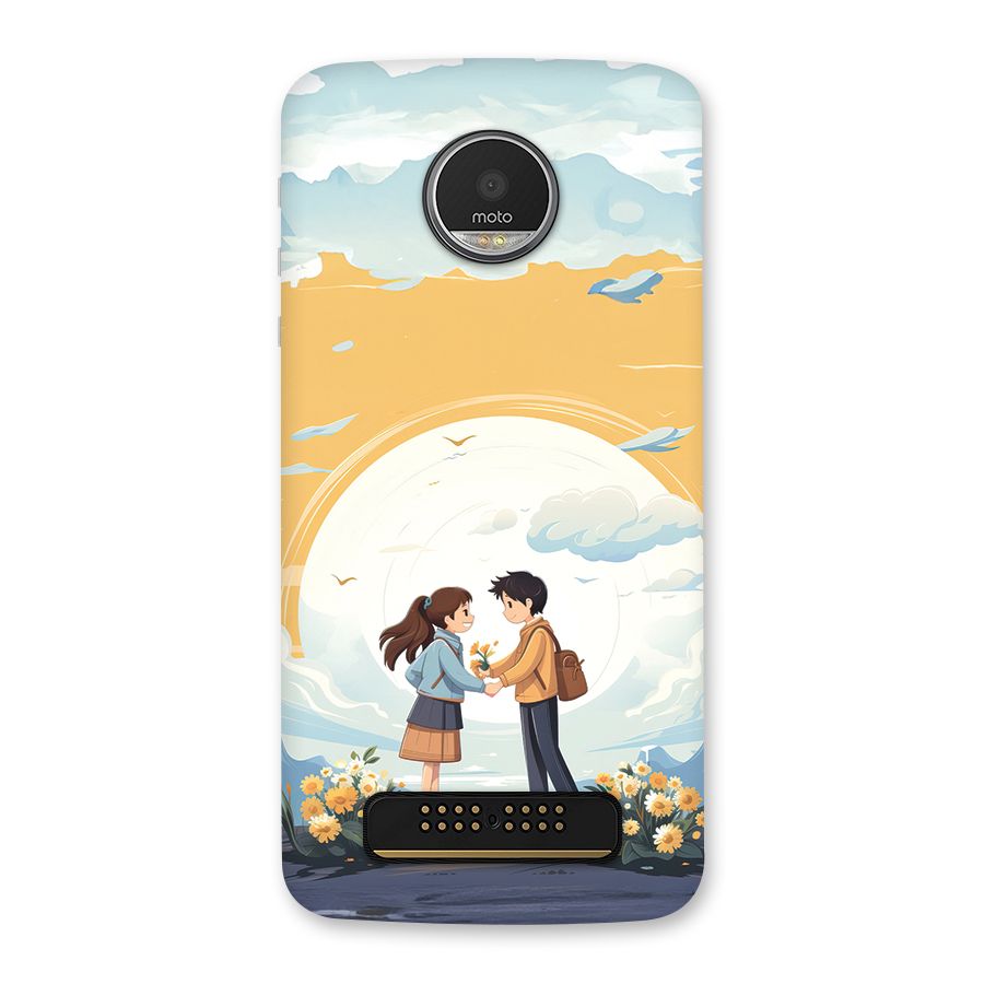 Teenage Anime Couple Back Case for Moto Z Play