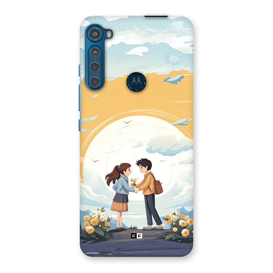 Teenage Anime Couple Back Case for Motorola One Fusion Plus