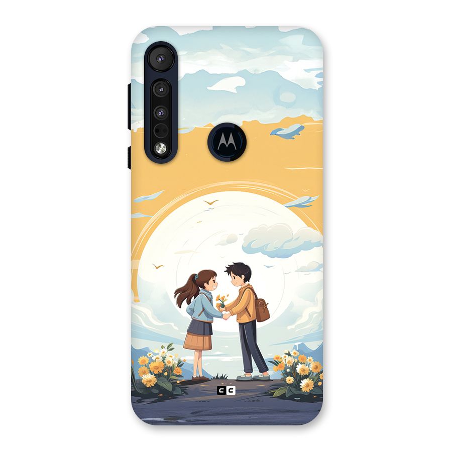 Teenage Anime Couple Back Case for Motorola One Macro