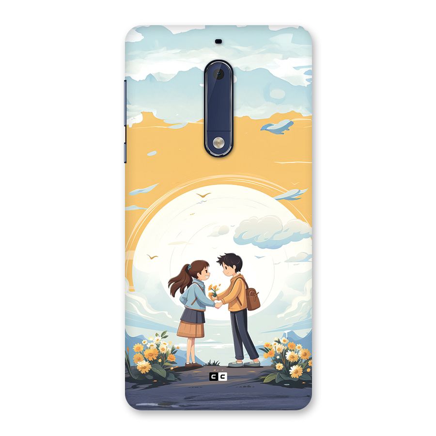 Teenage Anime Couple Back Case for Nokia 5