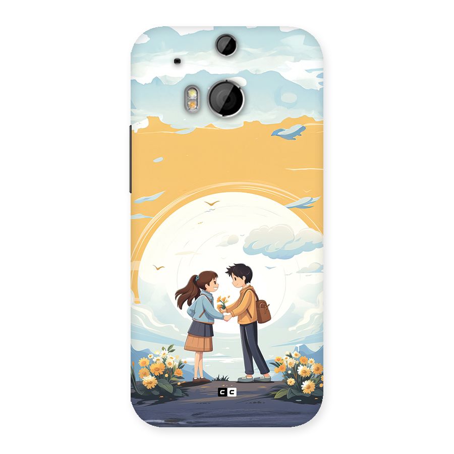 Teenage Anime Couple Back Case for One M8