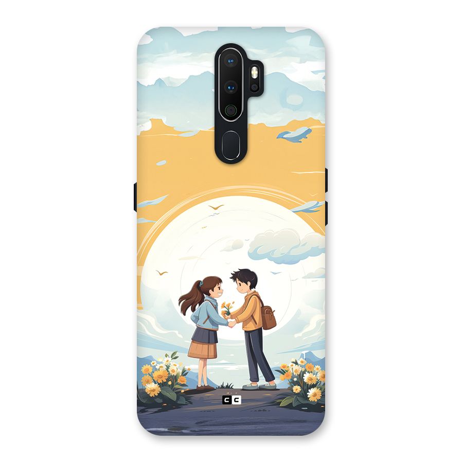 Teenage Anime Couple Back Case for Oppo A5 (2020)