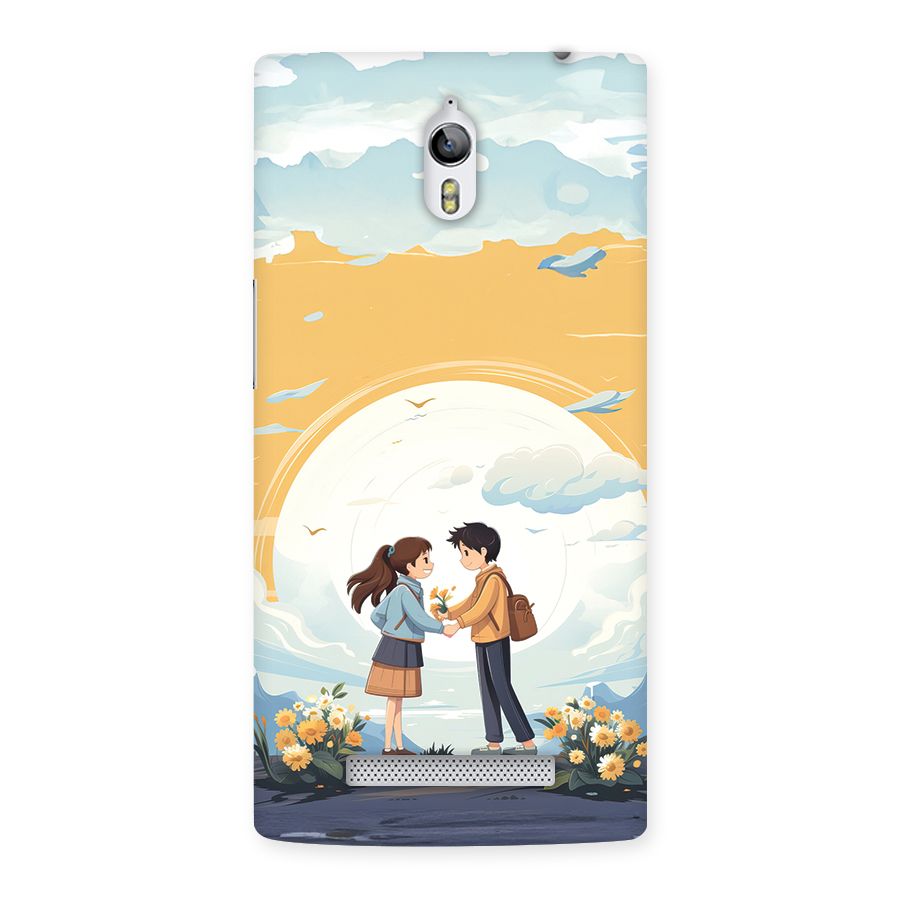 Teenage Anime Couple Back Case for Oppo Find 7