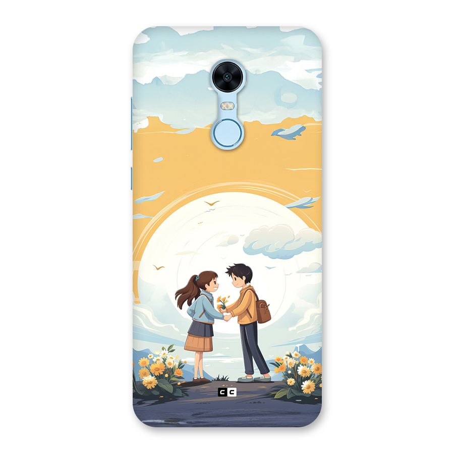 Teenage Anime Couple Back Case for Redmi Note 5