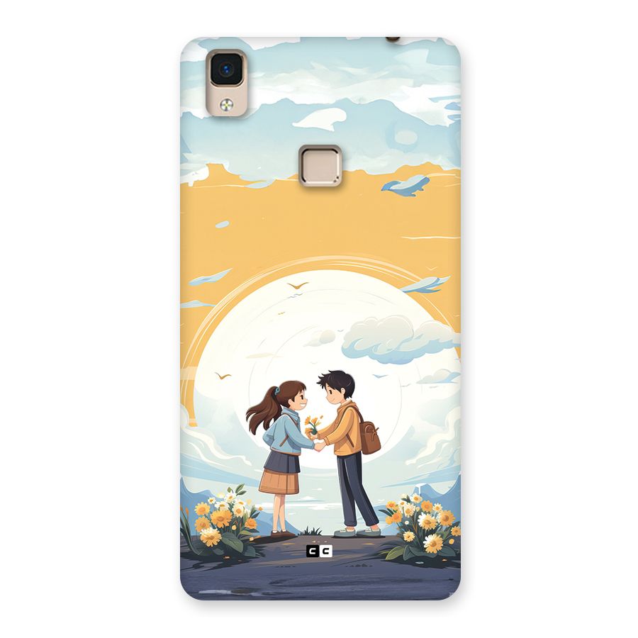 Teenage Anime Couple Back Case for V3 Max