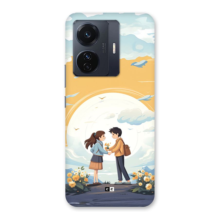 Teenage Anime Couple Back Case for Vivo T1 Pro