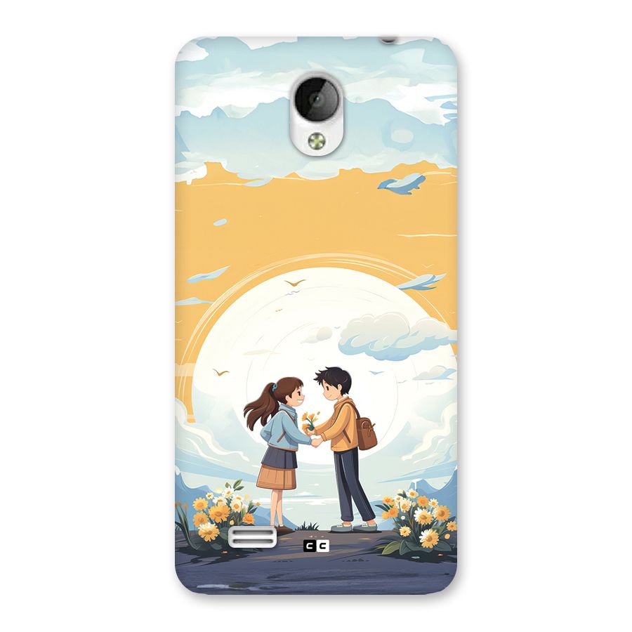 Teenage Anime Couple Back Case for Vivo Y21