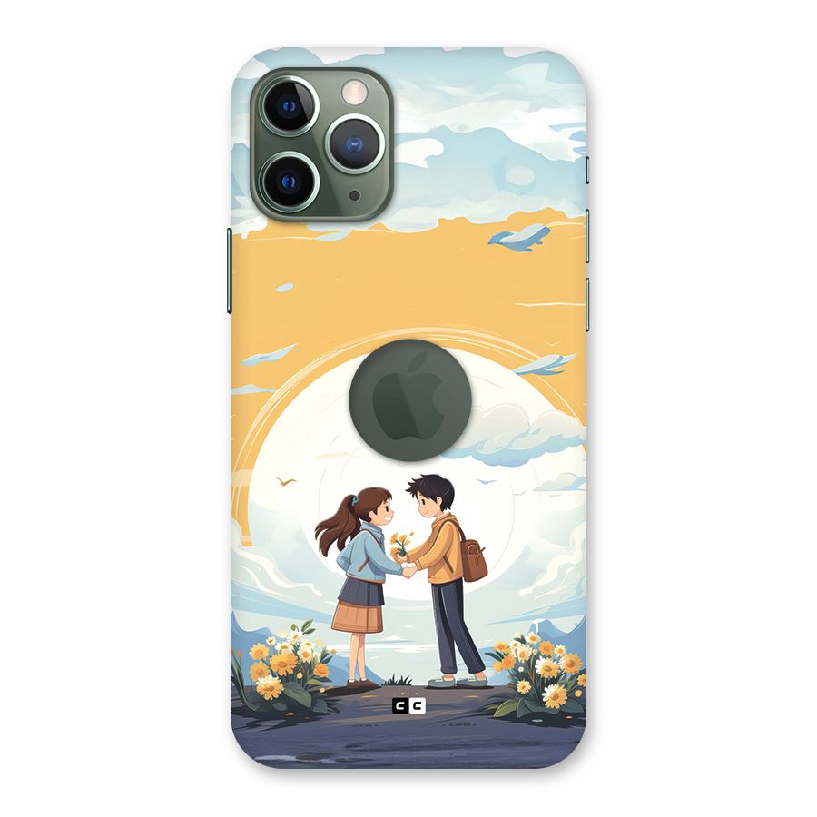 Teenage Anime Couple Back Case for iPhone 11 Pro Logo Cut