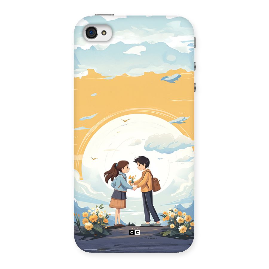 Teenage Anime Couple Back Case for iPhone 4 4s