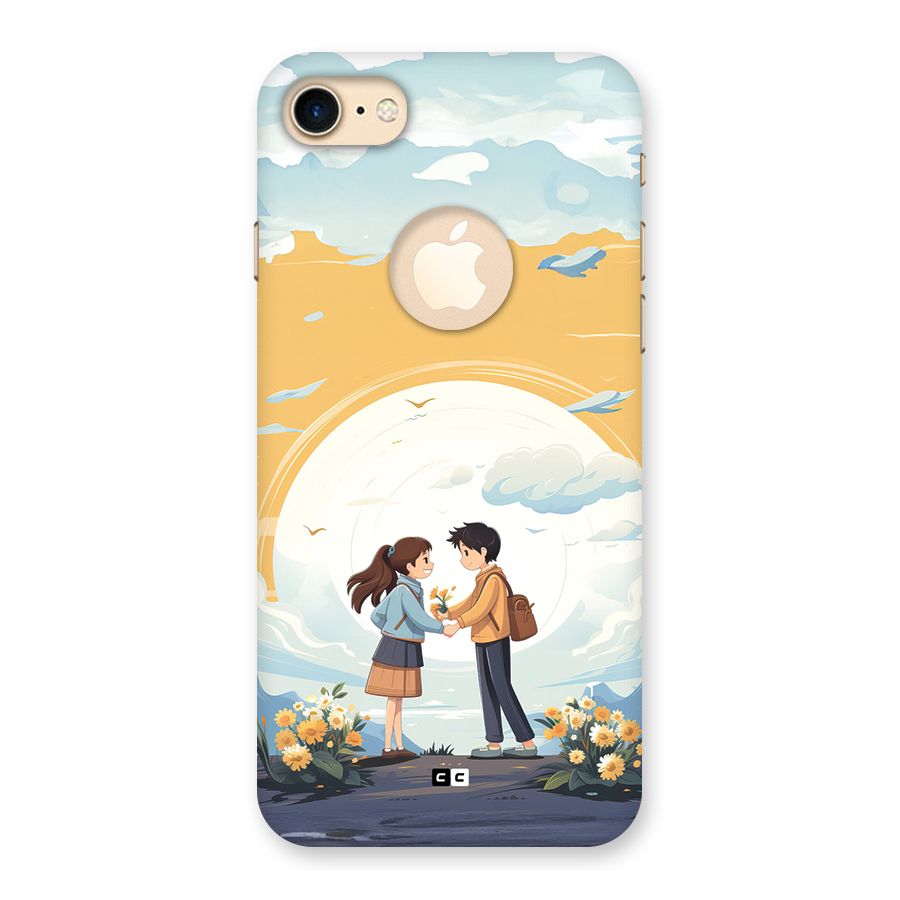 Teenage Anime Couple Back Case for iPhone 7 Logo Cut
