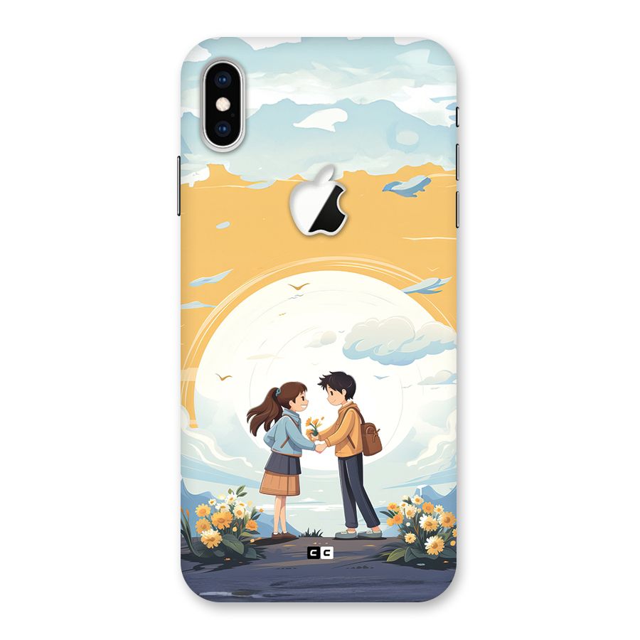 Teenage Anime Couple Back Case for iPhone XS Max Apple Cut