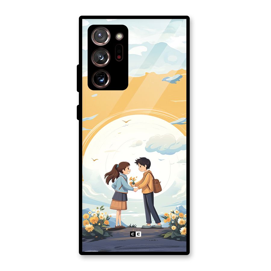Teenage Anime Couple Glass Back Case for Galaxy Note 20 Ultra