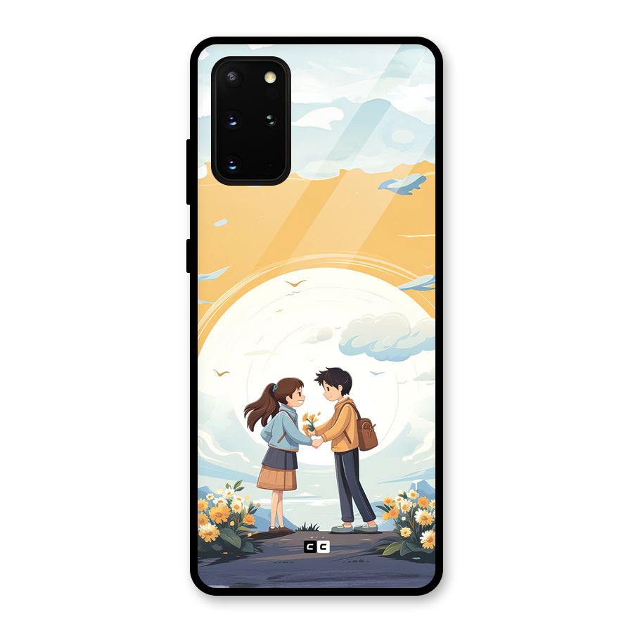 Teenage Anime Couple Glass Back Case for Galaxy S20 Plus
