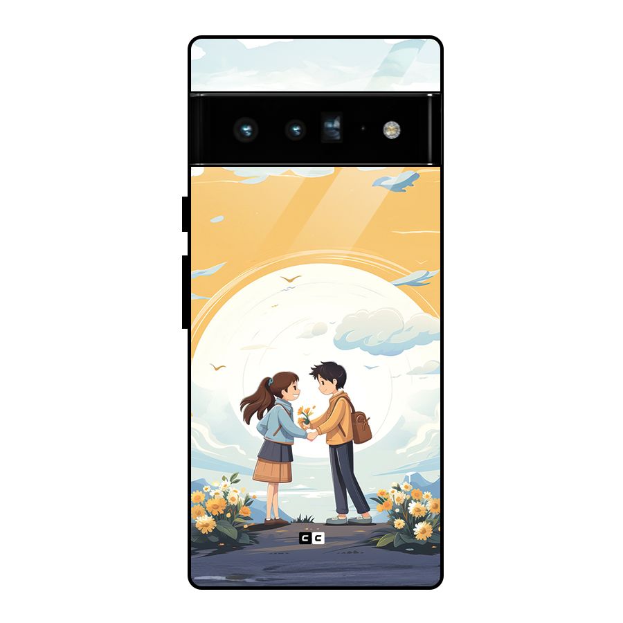 Teenage Anime Couple Glass Back Case for Google Pixel 6 Pro