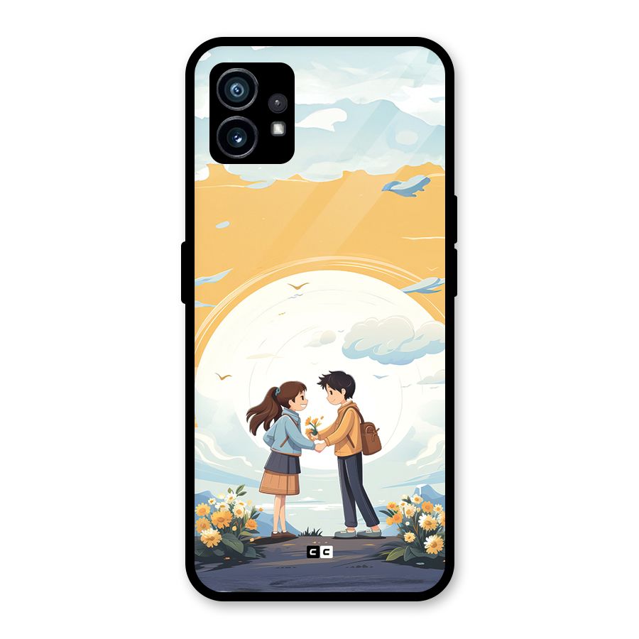 Teenage Anime Couple Glass Back Case for Nothing Phone 1