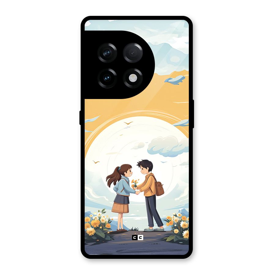Teenage Anime Couple Glass Back Case for OnePlus 11R